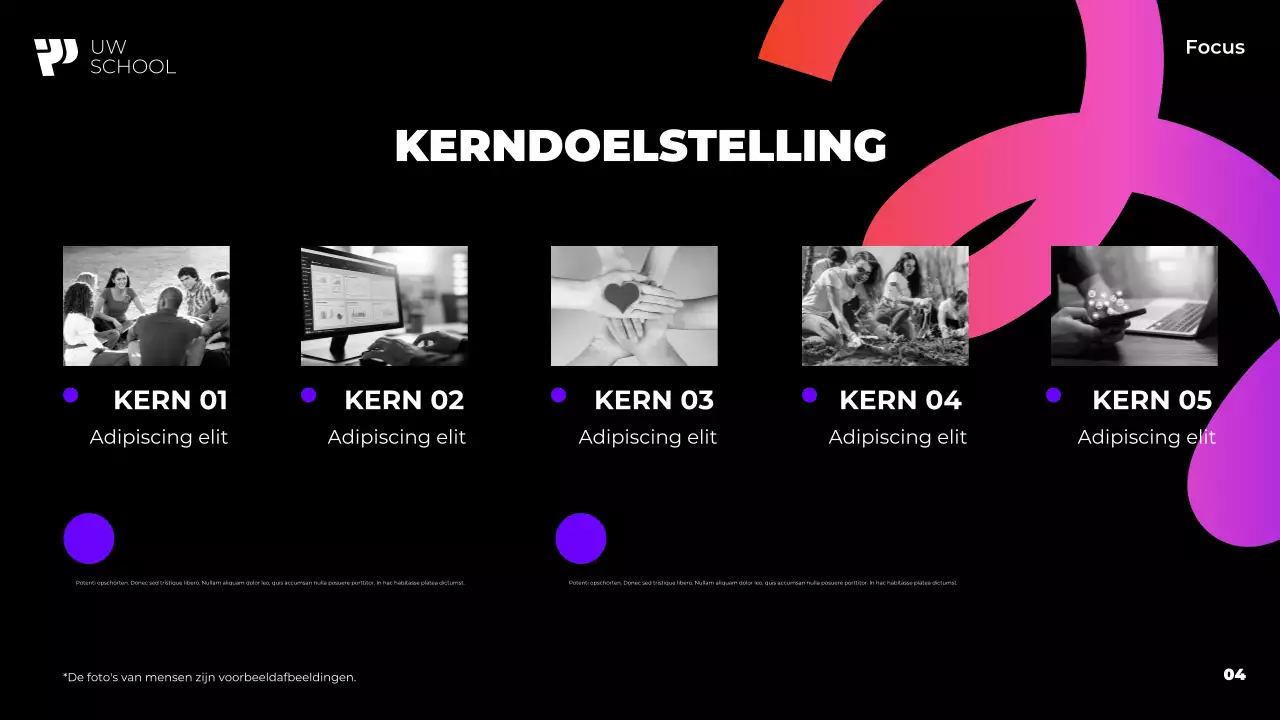 paarse moderne academische cursus