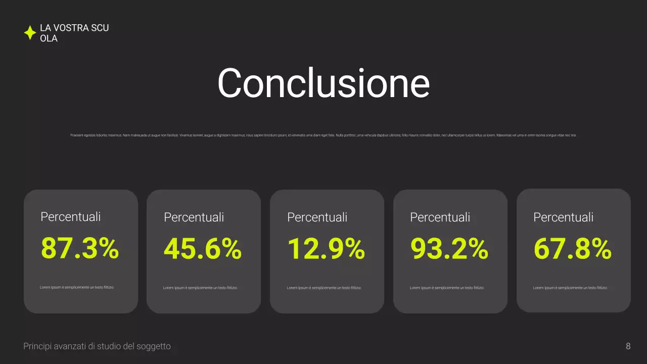 Presentazione accademica moderna e grigia