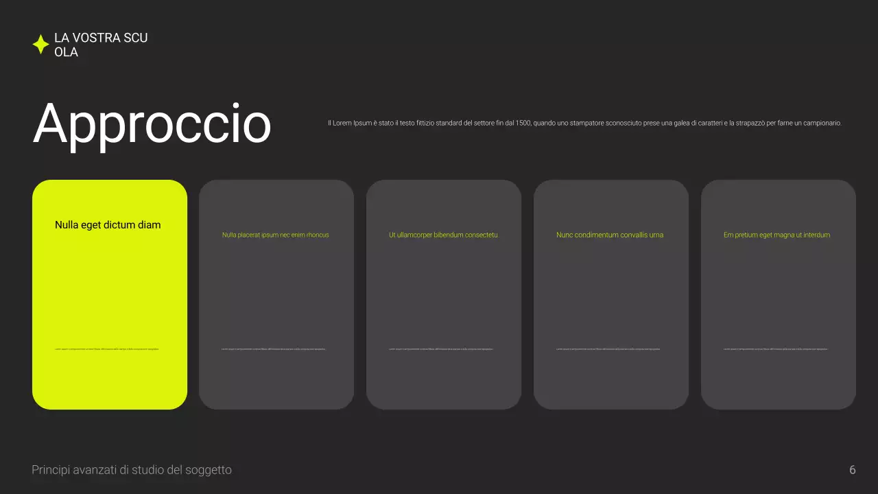 Presentazione accademica moderna e grigia