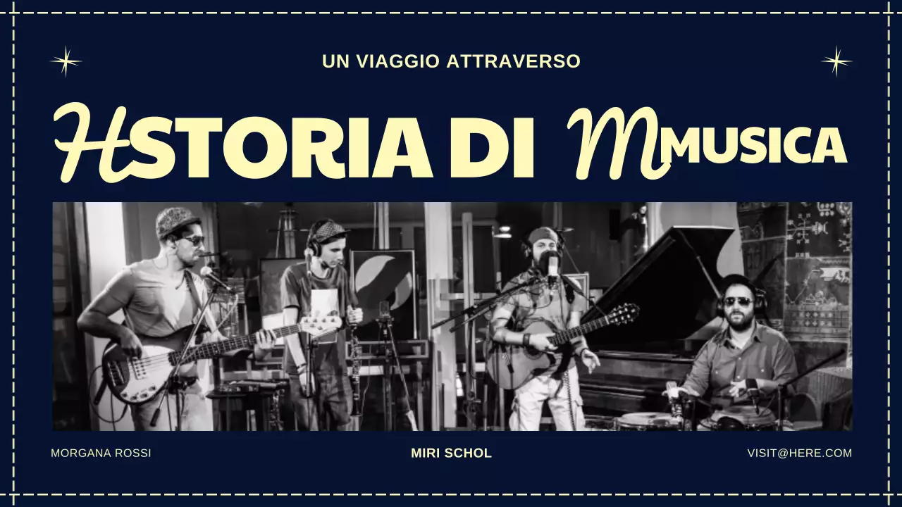 Presentazione della storia della musica retrò della Marina