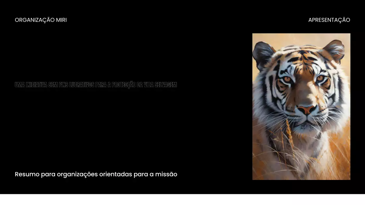 Apresentação de uma ONG de proteção da vida selvagem