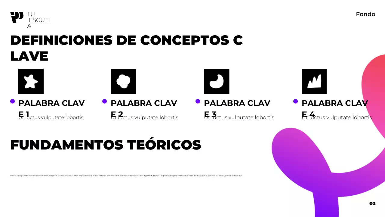 curso académico moderno morado