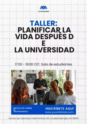 Invitación al taller Blue Modern Career