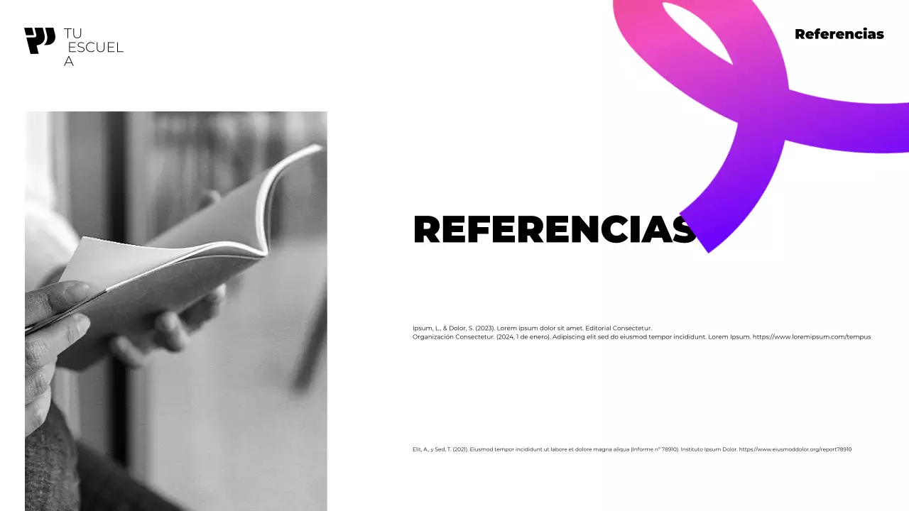 curso académico moderno morado