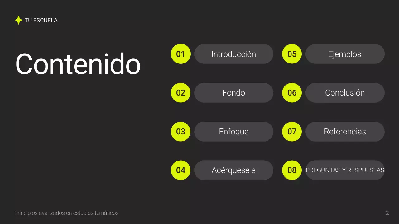 Presentación académica moderna gris