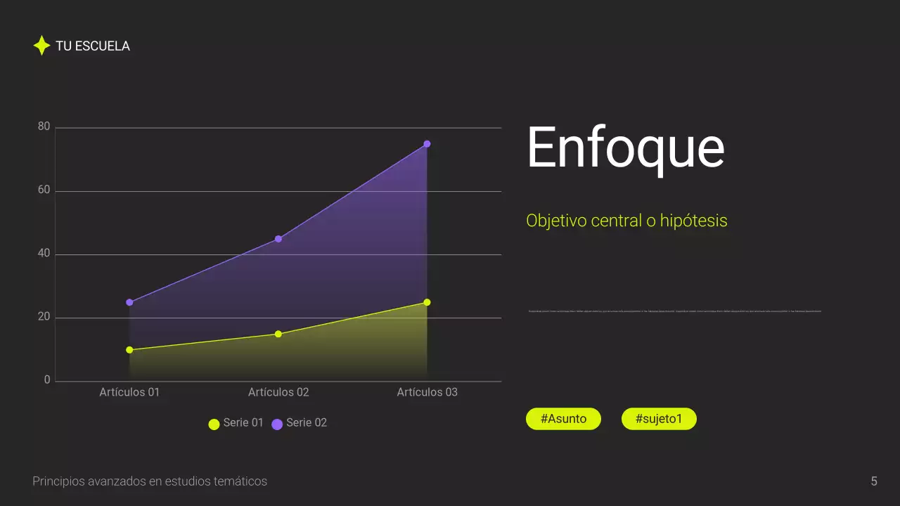 Presentación académica moderna gris