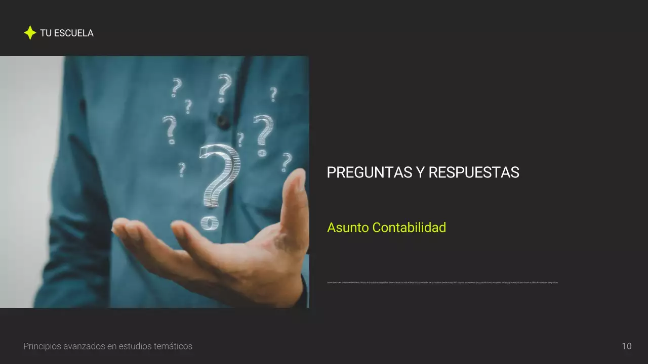 Presentación académica moderna gris