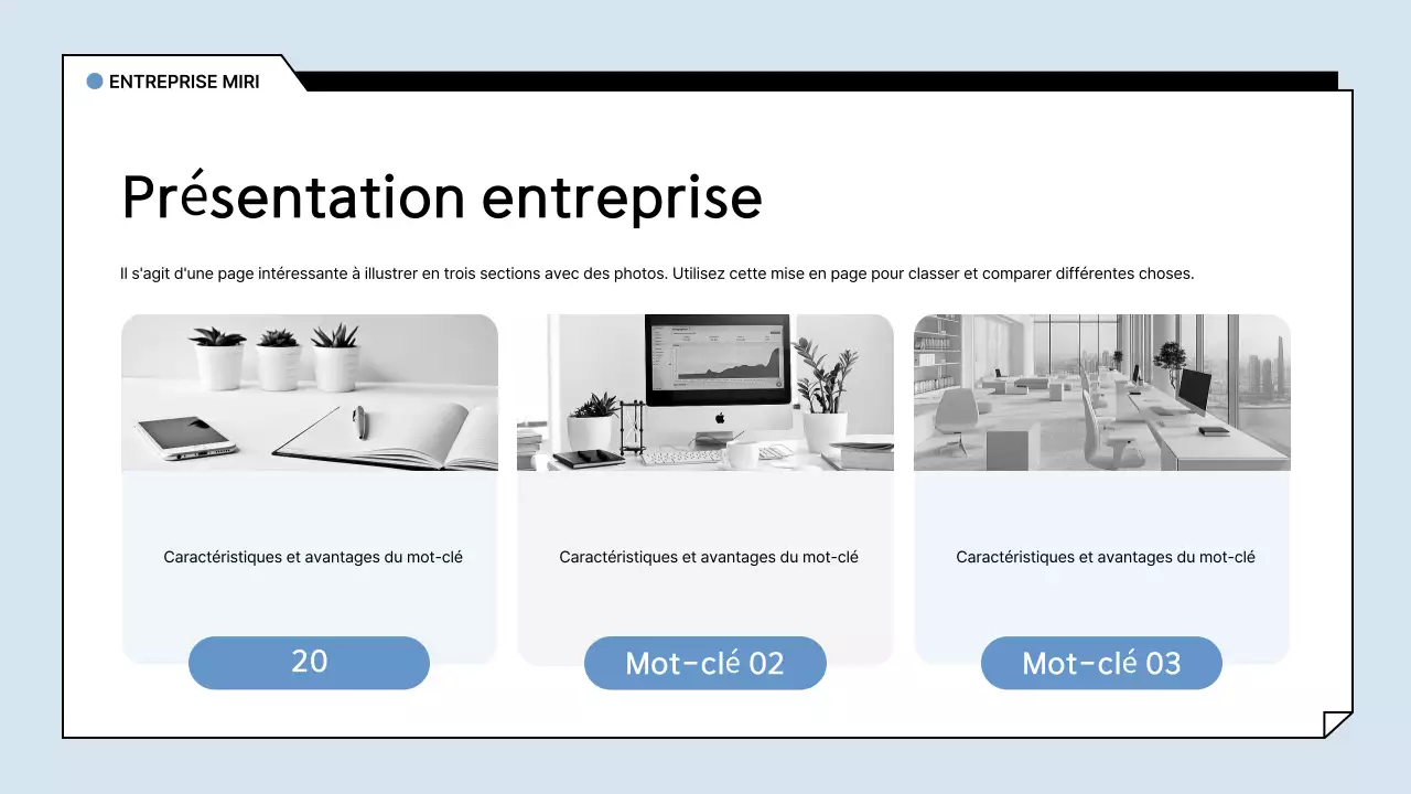 Bleu clair Rapport analytique de base