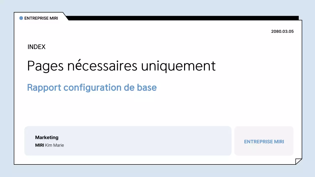 Bleu clair Rapport analytique de base