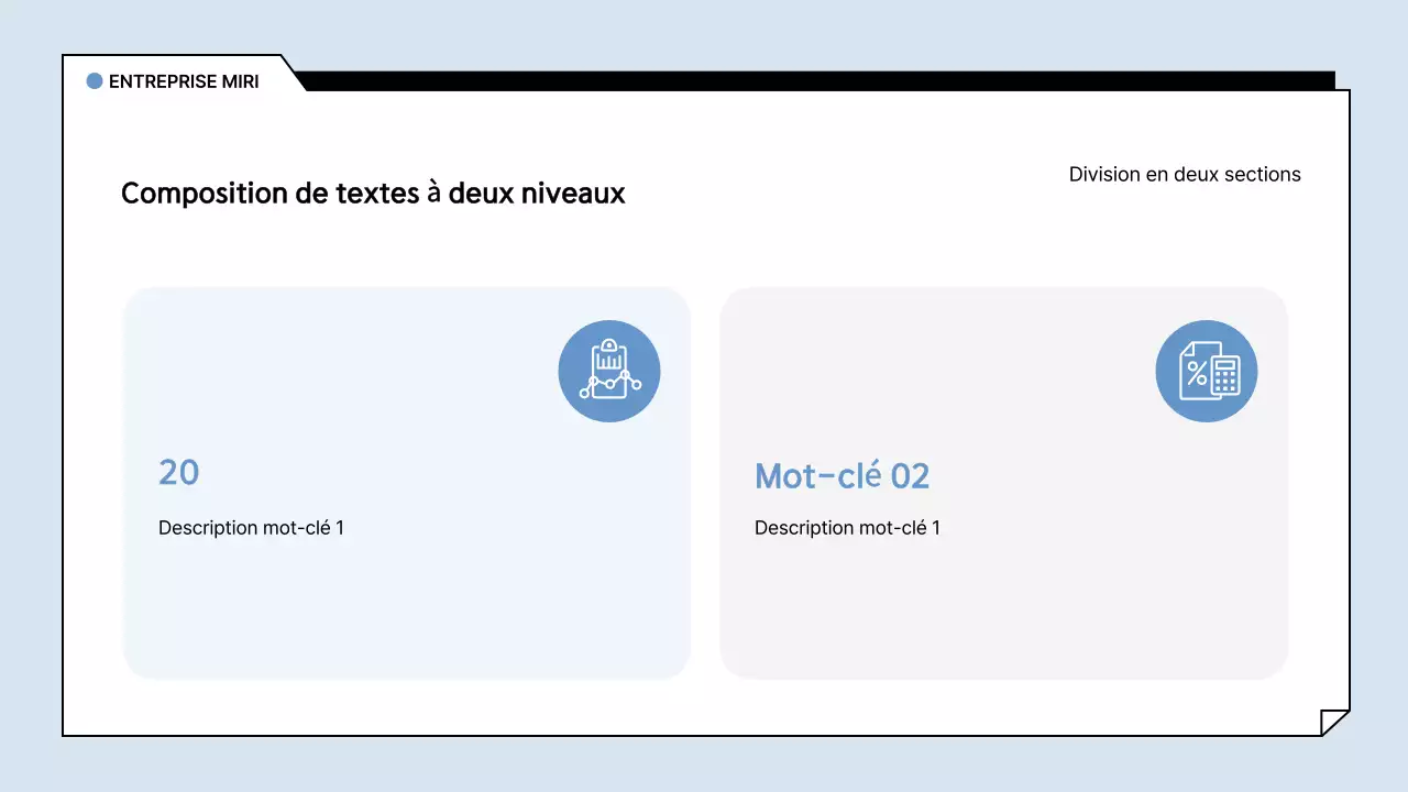 Bleu clair Rapport analytique de base