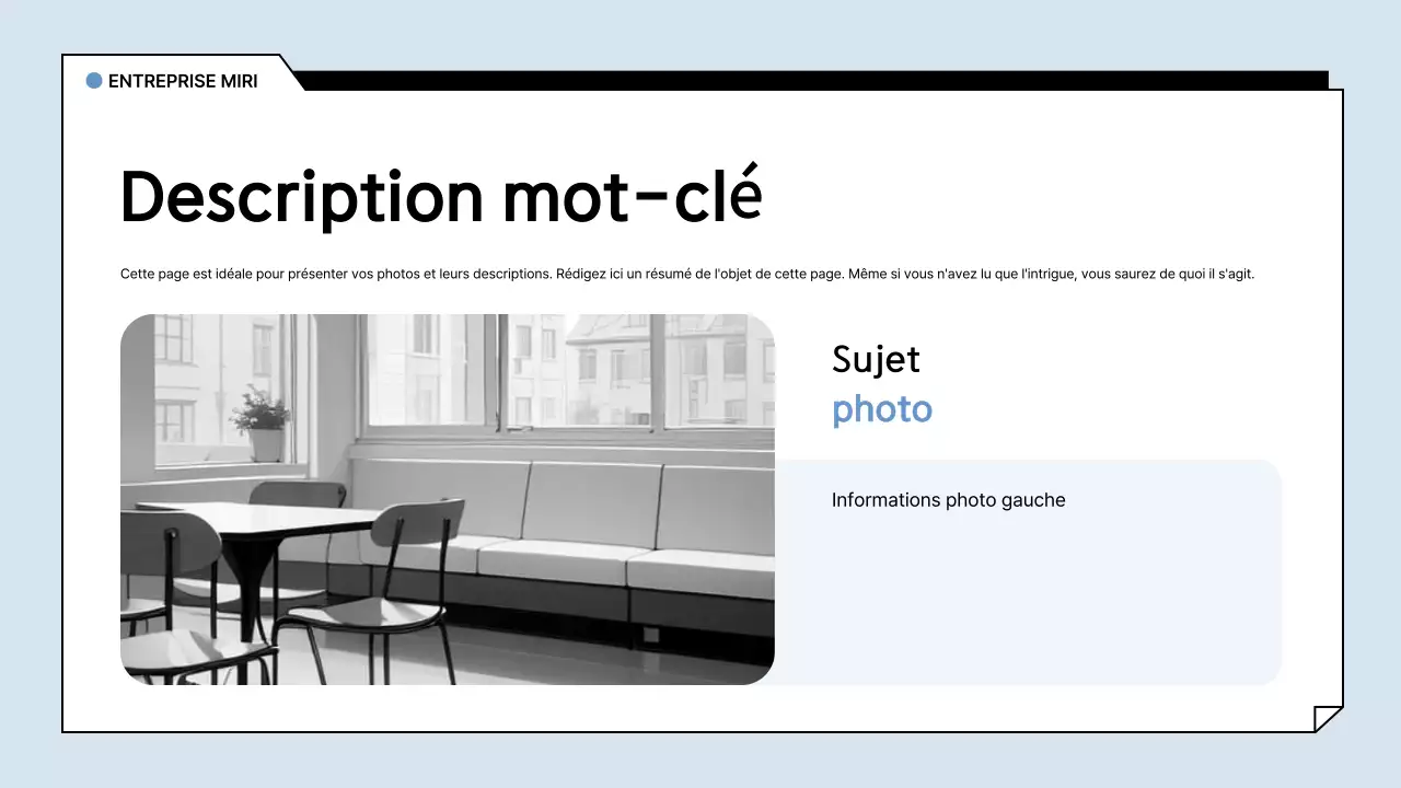 Bleu clair Rapport analytique de base