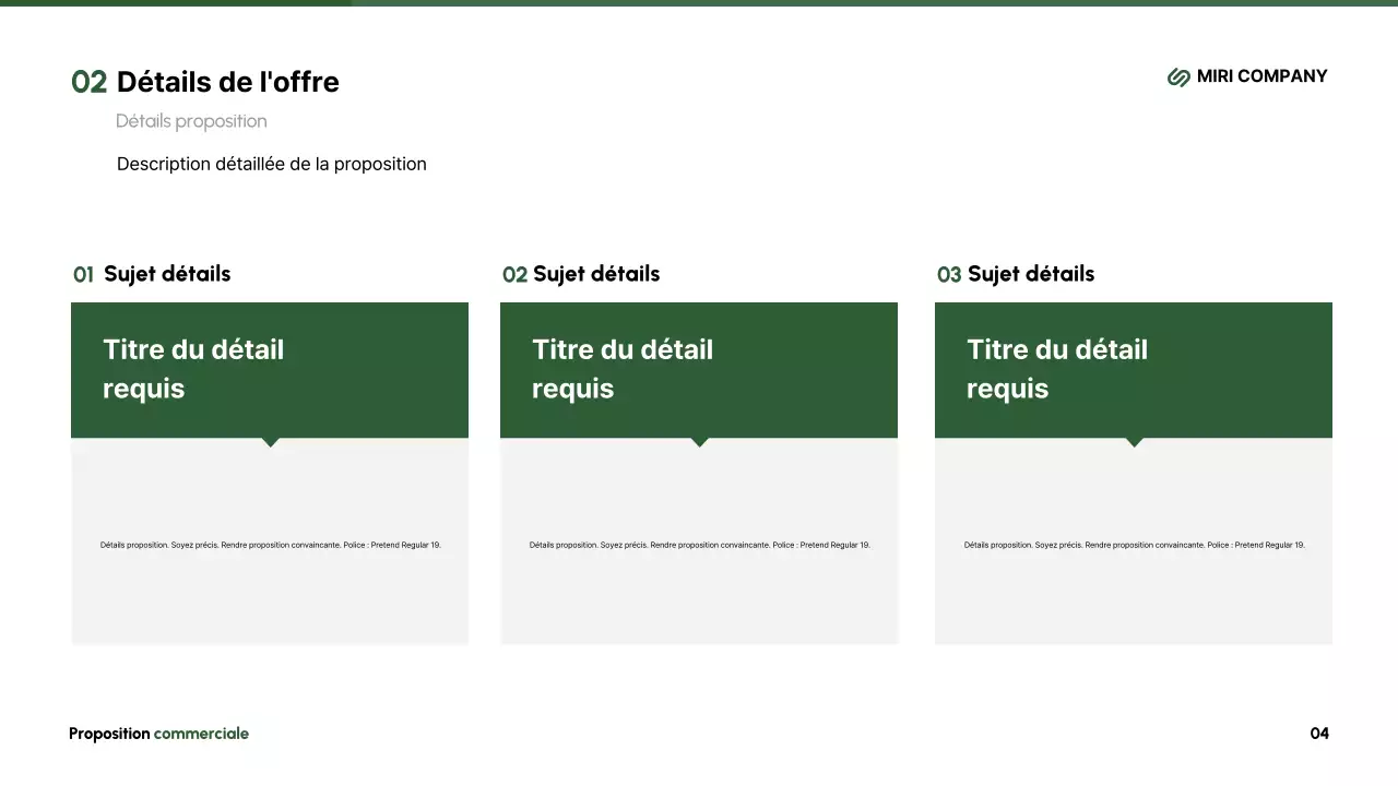 Résumé Description moderne de la proposition