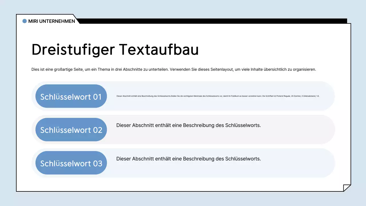 Hellblauer Basisbericht Analytik