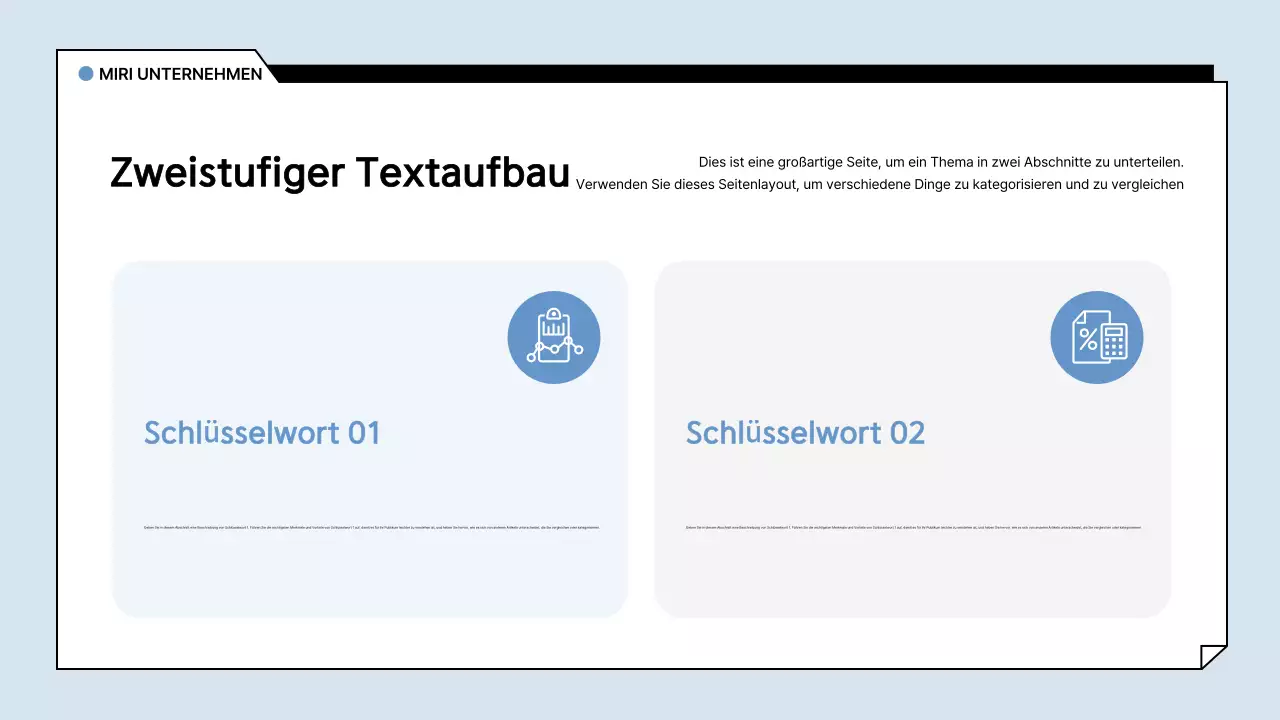 Hellblauer Basisbericht Analytik
