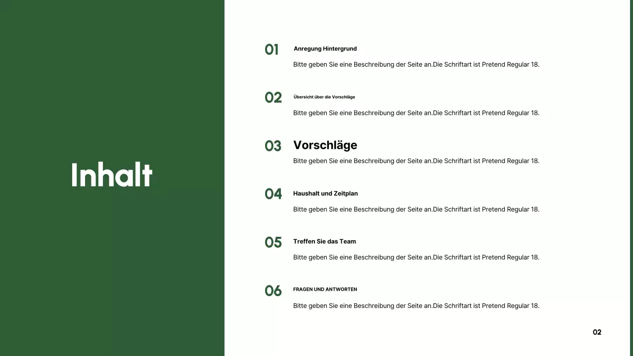 Abstract Modern proposal description
