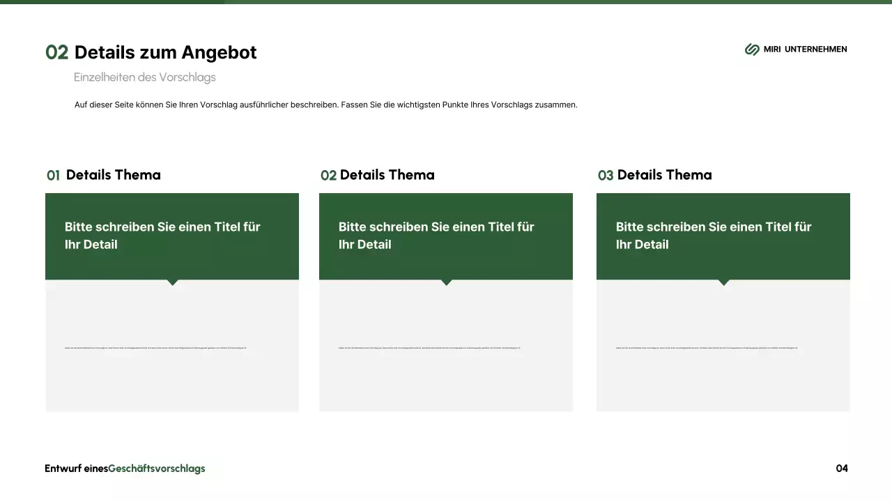 Abstract Modern proposal description