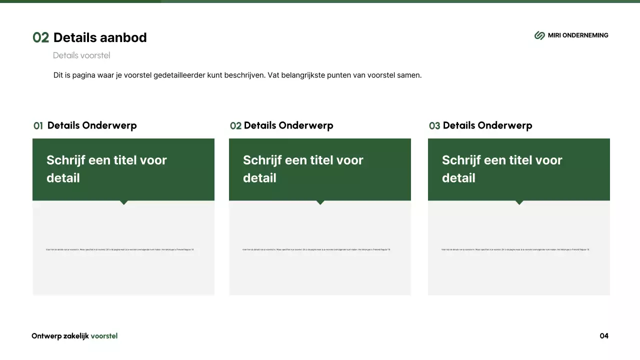 Abstract Beschrijving modern voorstel