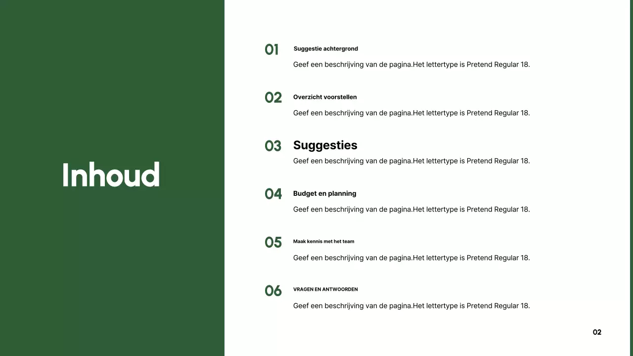 Abstract Beschrijving modern voorstel