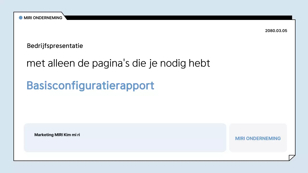 Lichtblauw Basisrapport Analyse