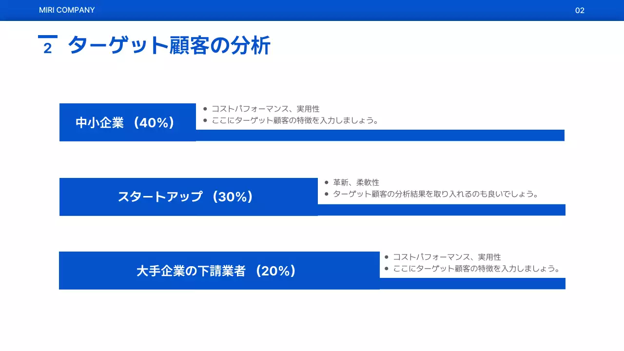 青 シンプル ビジネス提案 提案書 プレゼンテーション