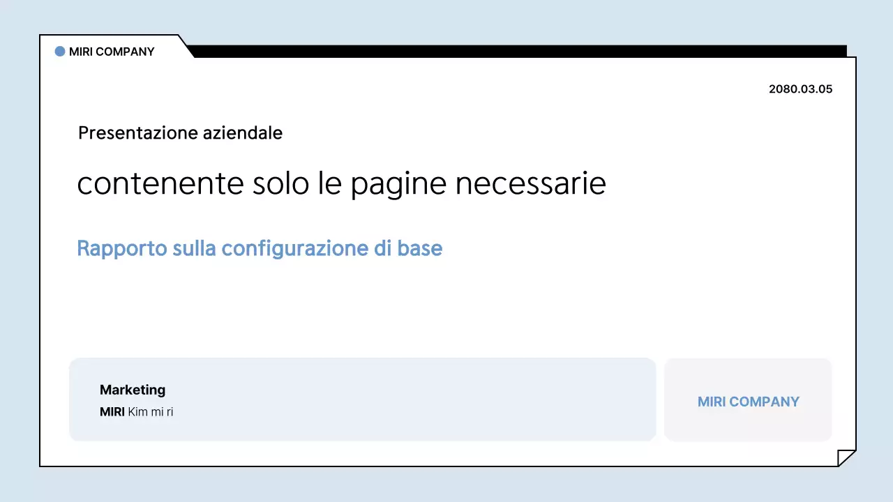 Azzurro Rapporto analitico di base