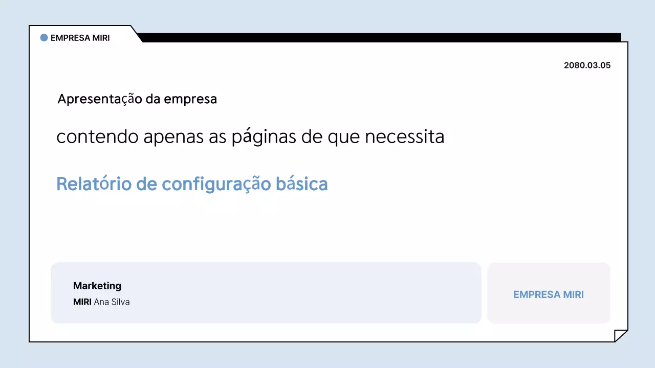 Azul claro Análise do relatório básico