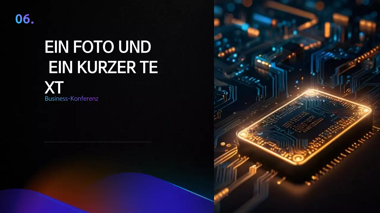 Eine einfache Konferenzpräsentation in Schwarz