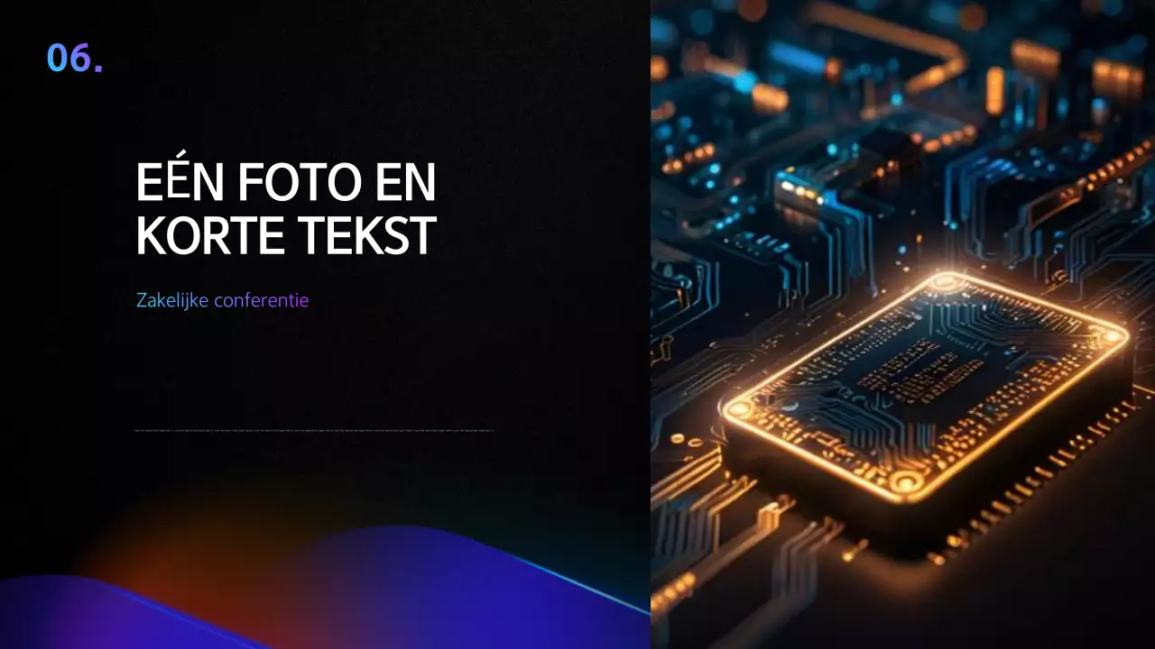 Een eenvoudige conferentiepresentatie in zwart