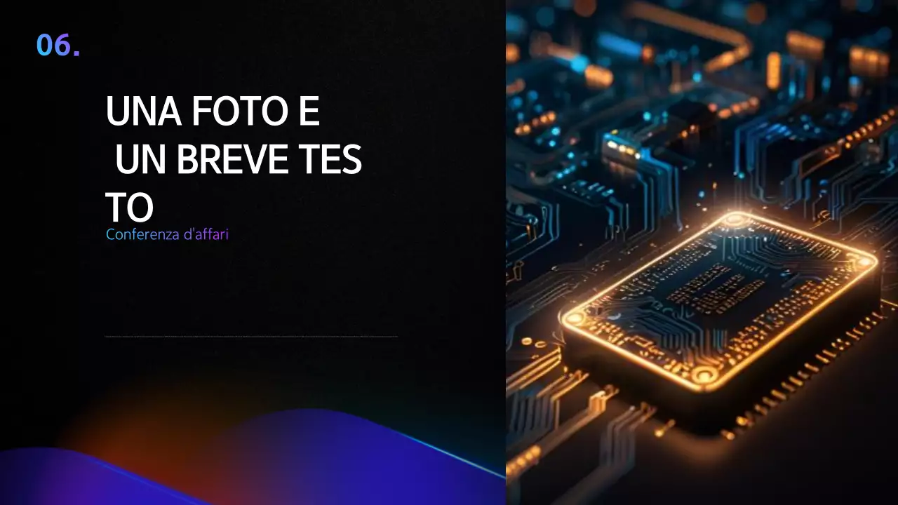 Una semplice presentazione di conferenza in nero