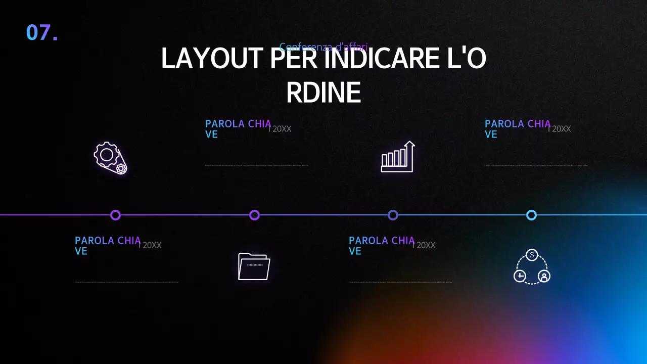 Una semplice presentazione di conferenza in nero