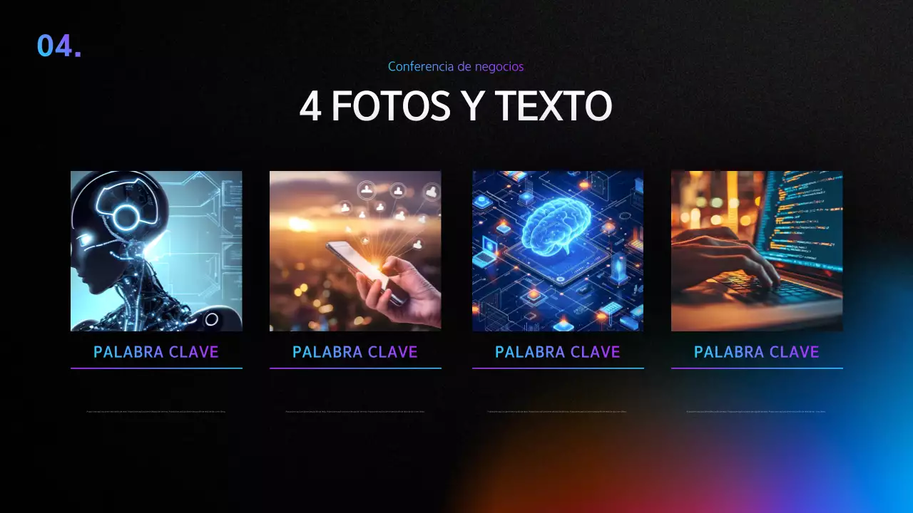 Una sencilla presentación de conferencia en negro