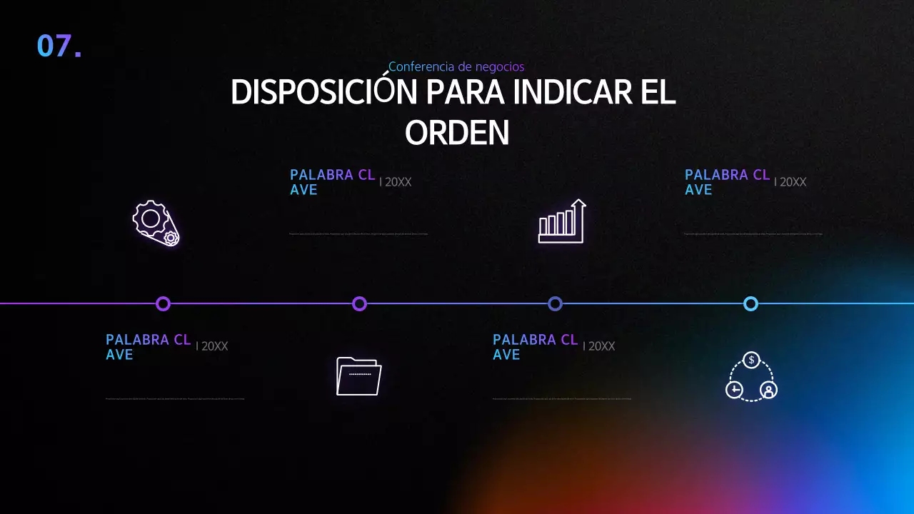 Una sencilla presentación de conferencia en negro