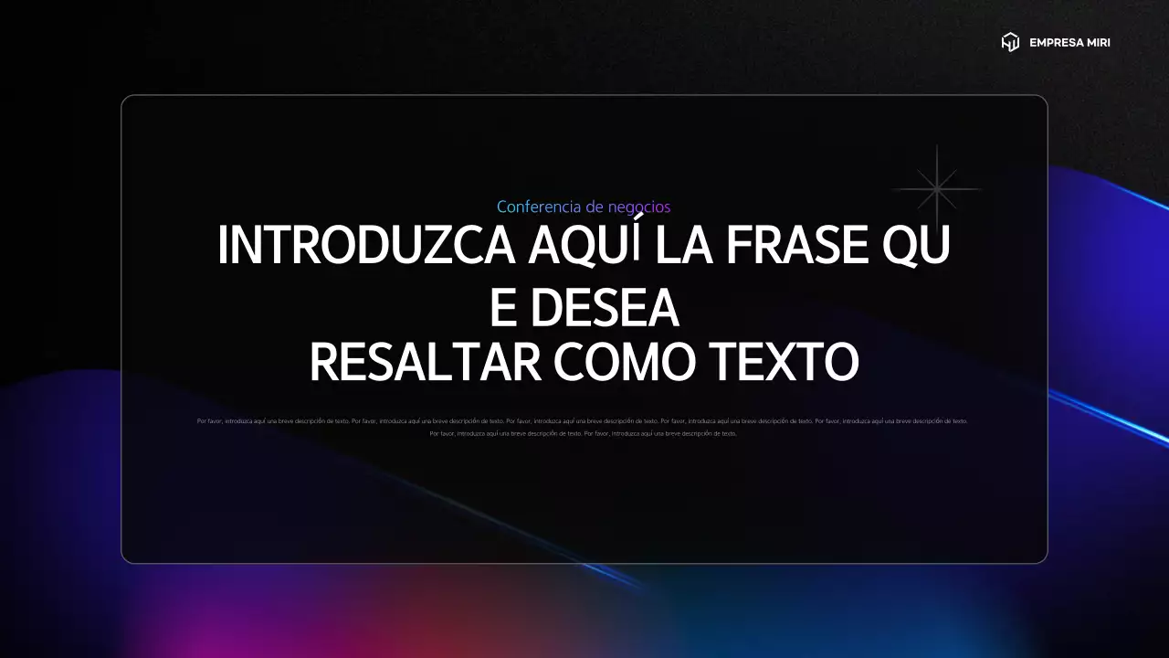 Una sencilla presentación de conferencia en negro