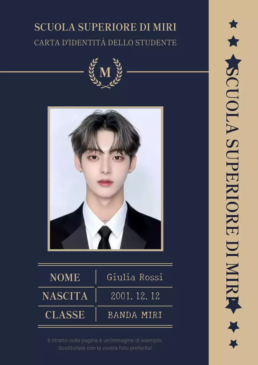 Biglietto da visita semplice nero per studenti