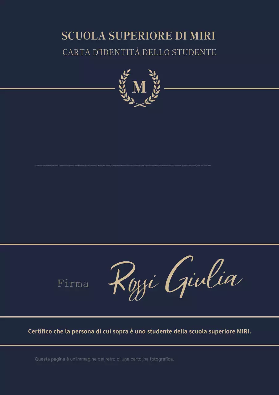 Biglietto da visita semplice nero per studenti