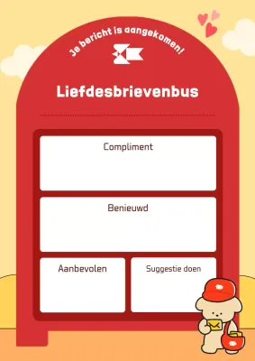 Rode schattige brievenbus ideeënbus