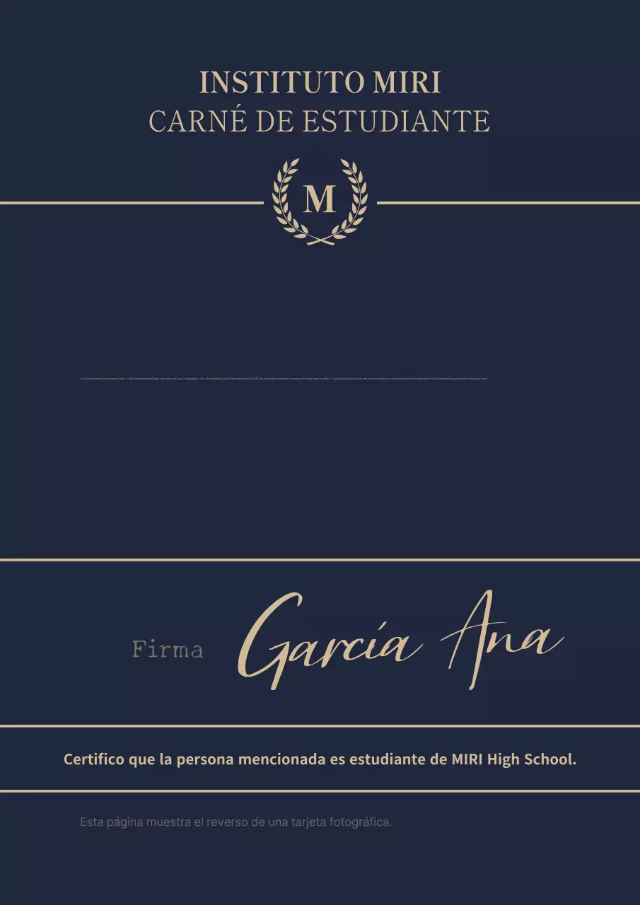 Tarjeta de visita simple negra para estudiantes