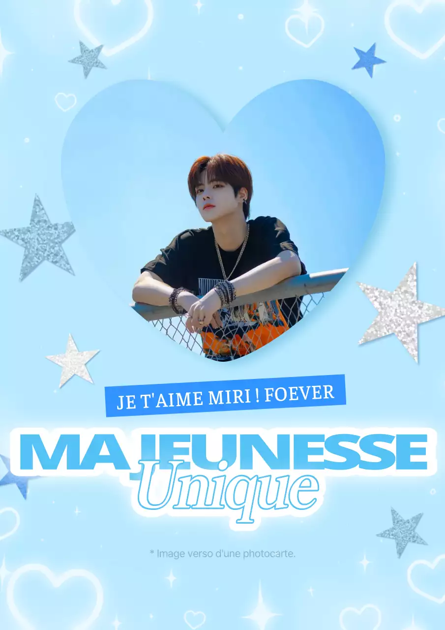 Cadre photo jeunesse pop bleu clair