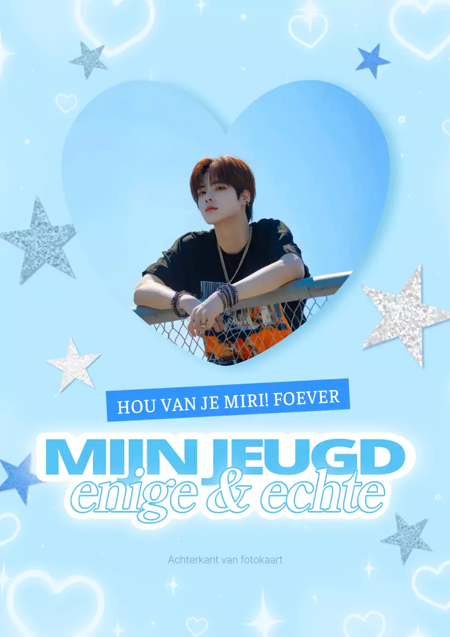 Lichtblauw pop jeugd fotolijstje