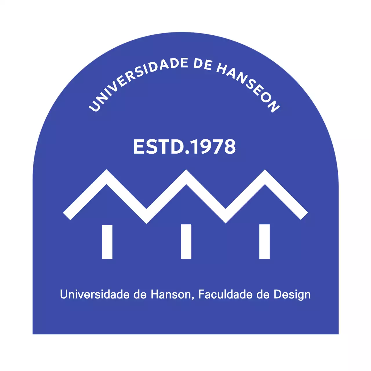Logótipo universitário simples azul