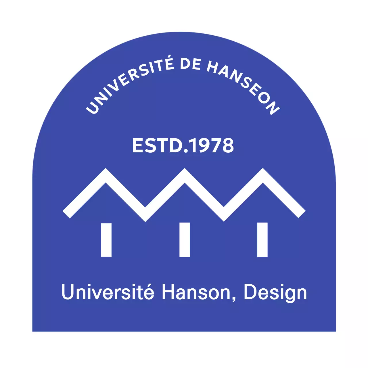Logo bleu simple de l'université