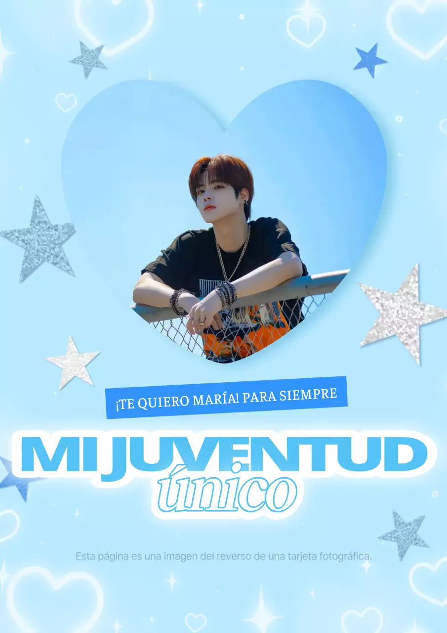 Marco de fotos juvenil pop azul claro