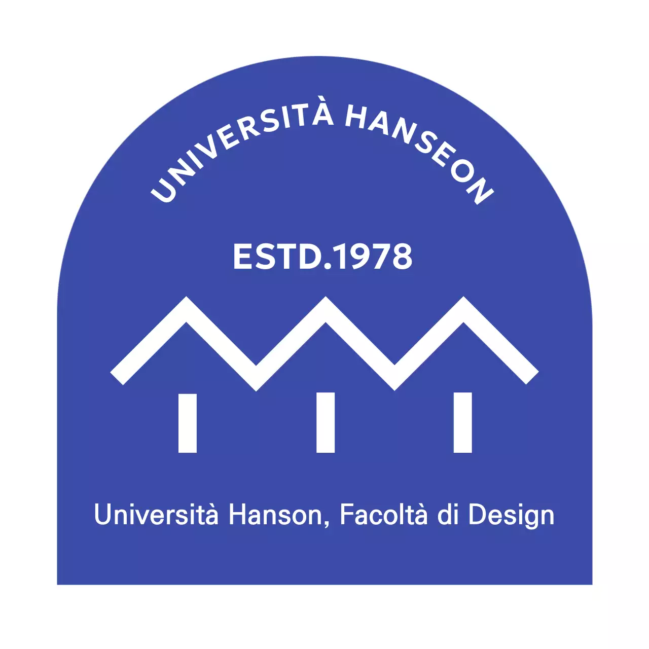 Logo universitario semplice blu