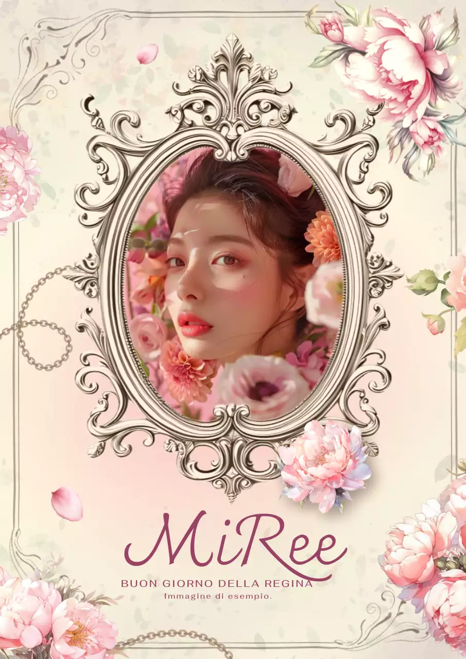 Cornice commemorativa elegante color malva