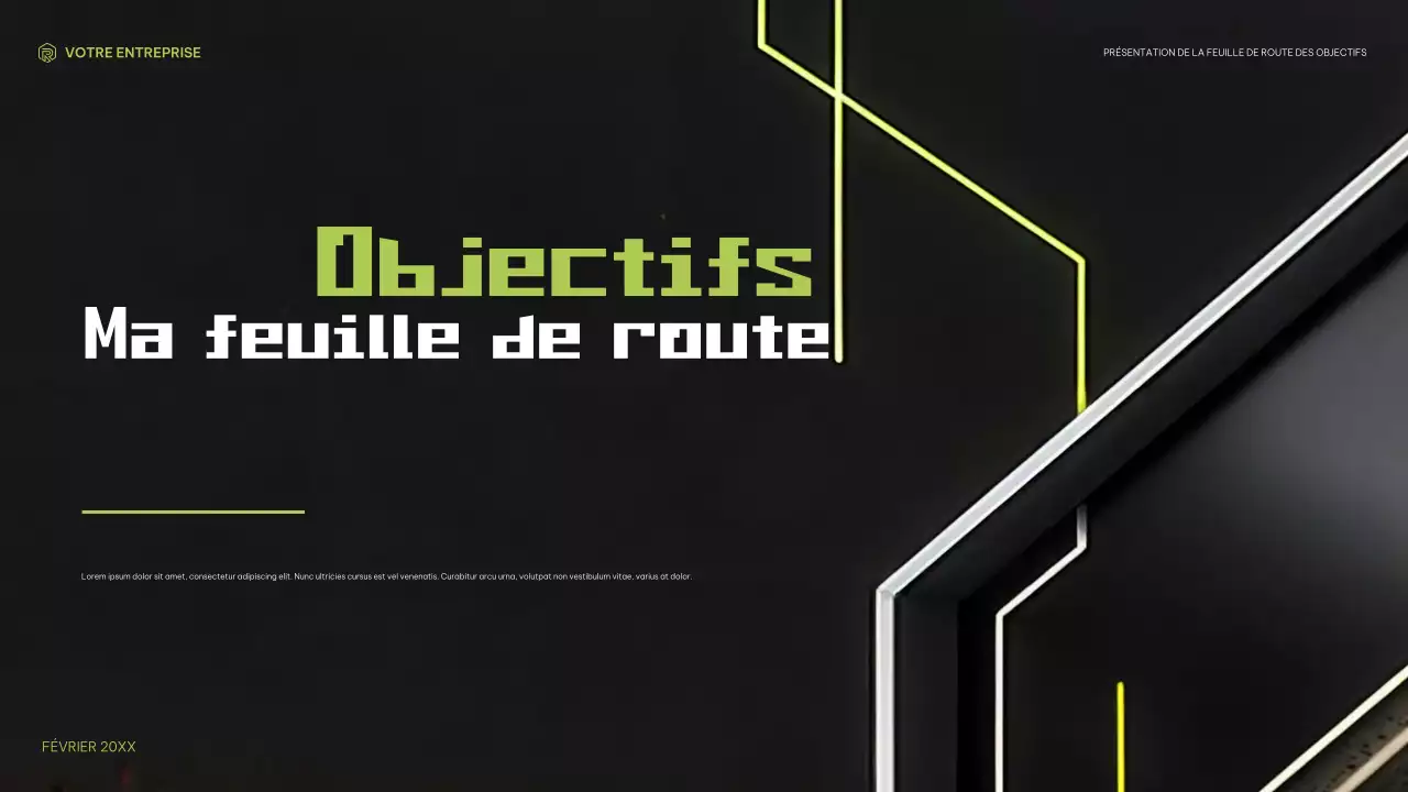 planificateur d'objectifs moderne noir vert