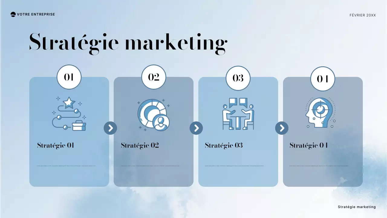 document de projet minimal bleu