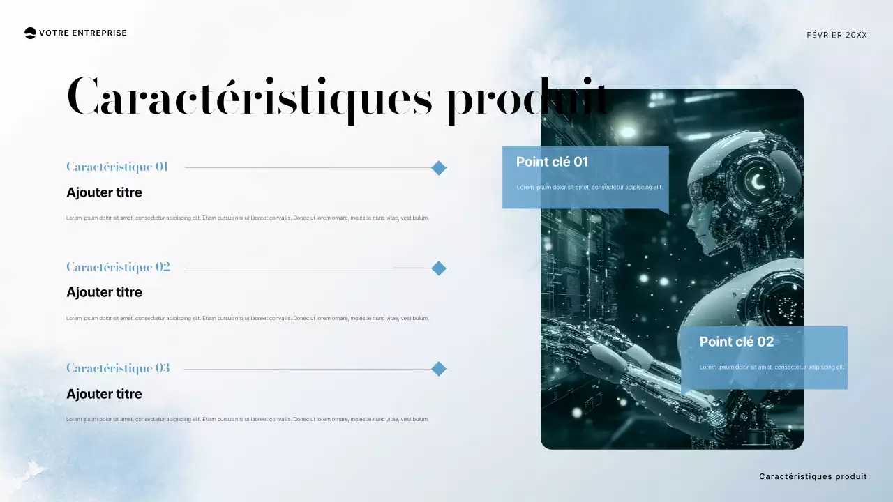 document de projet minimal bleu