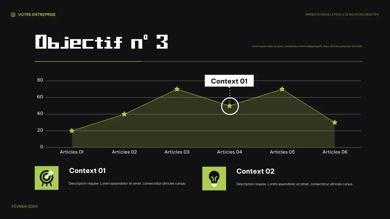 planificateur d'objectifs moderne noir vert