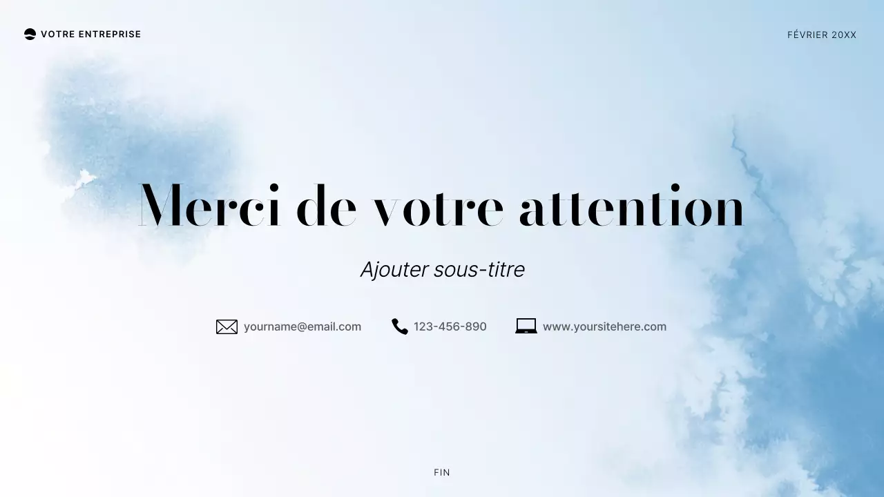 document de projet minimal bleu