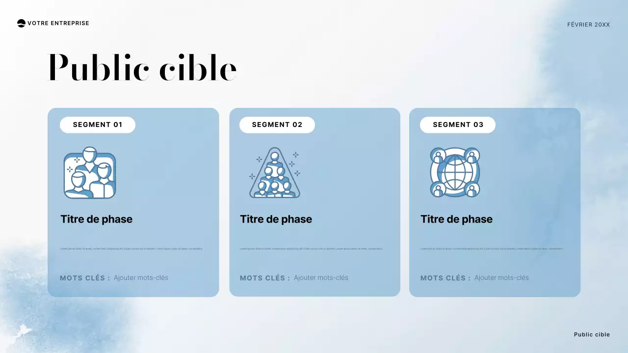 document de projet minimal bleu